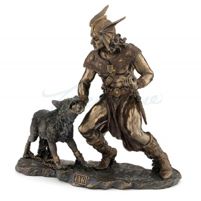 Norse God Tyr with Hand in Fenrir's Mouth Statue Ragnarok *GREAT HOLIDAY GIFT! 6944197130208  192627389691